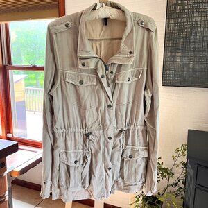 Maurices Rayon Snap and Zip Jacket